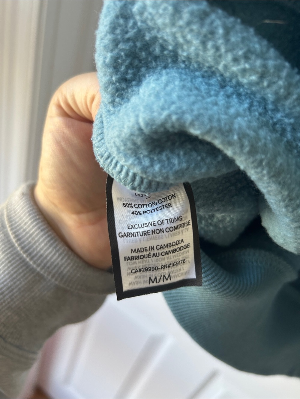 Everyday Crewneck Sweatshirt in Light Teal - Picture 6 of 6